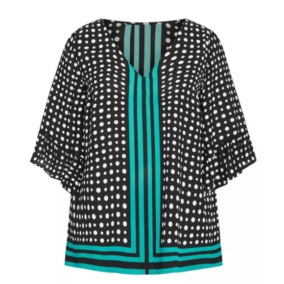 Avenue Strike A Pose Tunic - 26-28, Black Emerald NWT - Picture 5 of 7